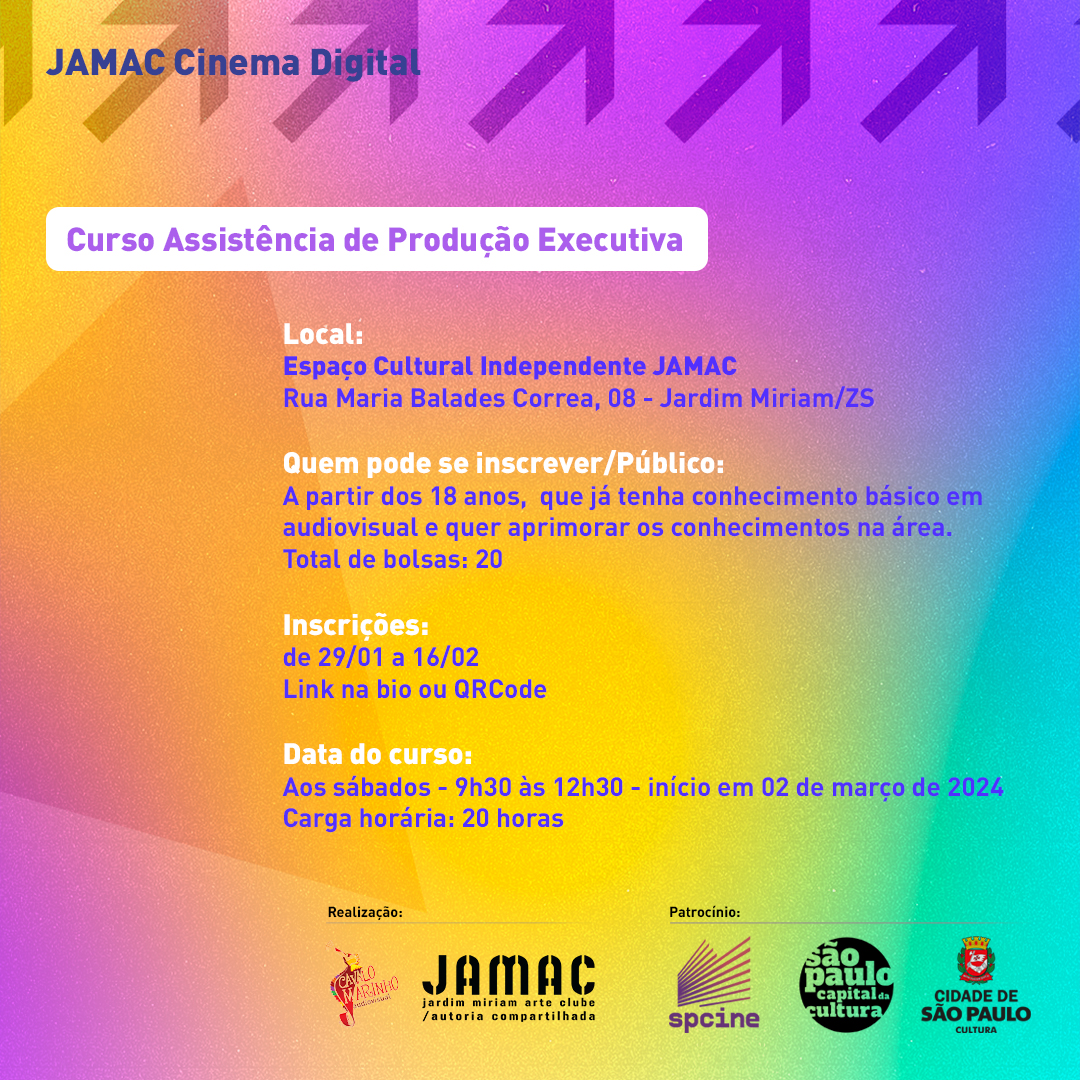 JAMAC e SP CINE lançam Cursos com foco no Mercado Audiovisual – Inscrições Abertas!